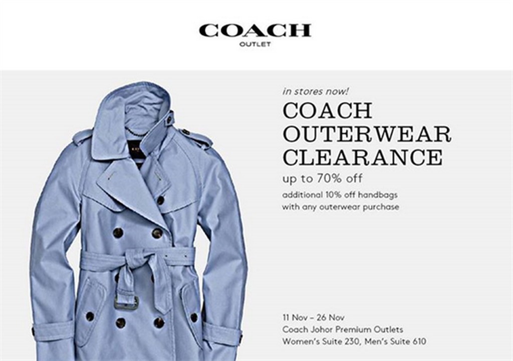 Johor-Premium-Outlets-Coach-Outerwear-Clearance-Sale